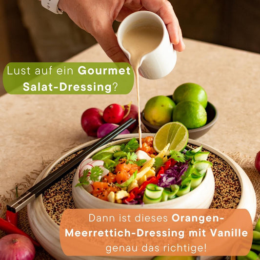 Rezept: Orangen-Meerrettich-Dressing mit Vanille