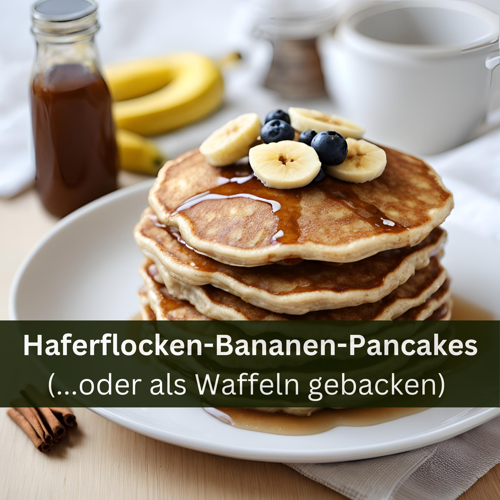 Haferflocken-Bananen-Pancakes (oder Waffeln) 🥞