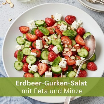 Erdbeer-Gurken-Salat mit Feta und Minze 🍓🥗