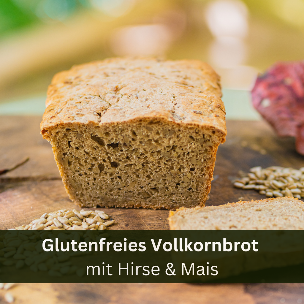 Glutenfreies Vollkornbrot mit Hirse & Mais 🍞🌽