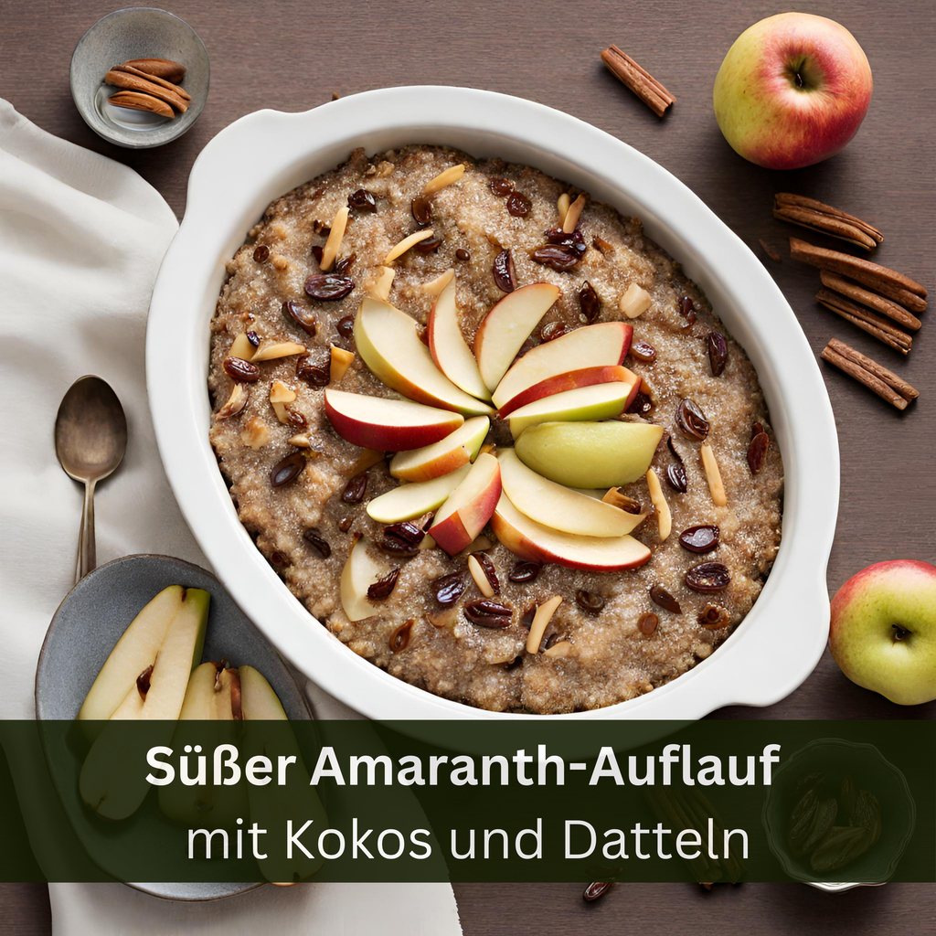Süßer Amaranth-Auflauf mit Kokos und Datteln 🥘💚