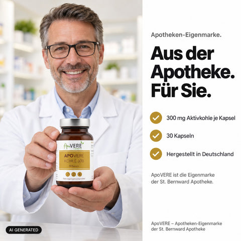 ApoVERE KOHLE 300 – Apotheken-Eigenmarke der St. Bernward Apotheke