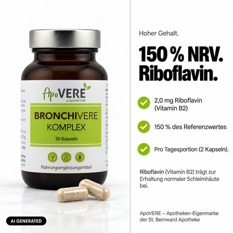 ApoVERE BRONCHIVERE KOMPLEX – 150 % NRV Riboflavin pro Tagesportion