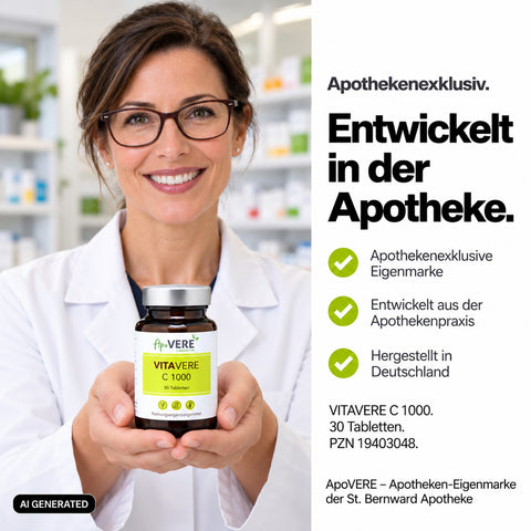 ApoVERE VITAVERE C 1000 – apothekenexklusive Eigenmarke