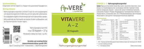 Multivitamin Capsules - ApoVERE A-Z
