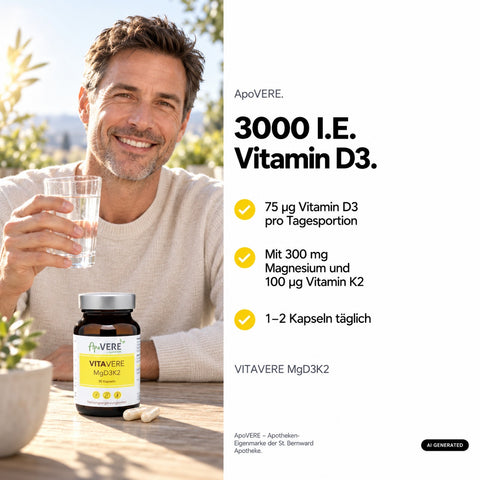 ApoVERE VITAVERE MgD3K2 – Lifestyle mit Mann (ältere Fassung)