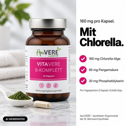 ApoVERE VITAVERE B-KOMPLETT – Makroaufnahme Chlorella