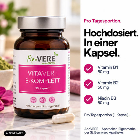 ApoVERE VITAVERE B-KOMPLETT – hochdosierter B-Komplex