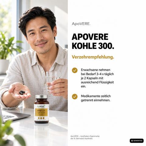 ApoVERE KOHLE 300 – Verzehrempfehlung (ältere Fassung)