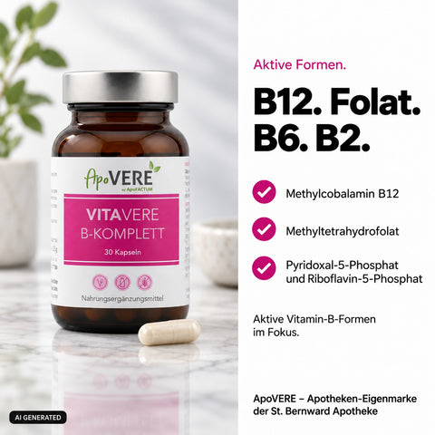ApoVERE VITAVERE B-KOMPLETT – aktive Vitaminformen