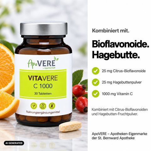 ApoVERE VITAVERE C 1000 – mit natürlichen Begleitstoffen