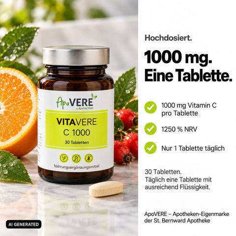 ApoVERE VITAVERE C 1000 – 1000 mg Vitamin C pro Tablette