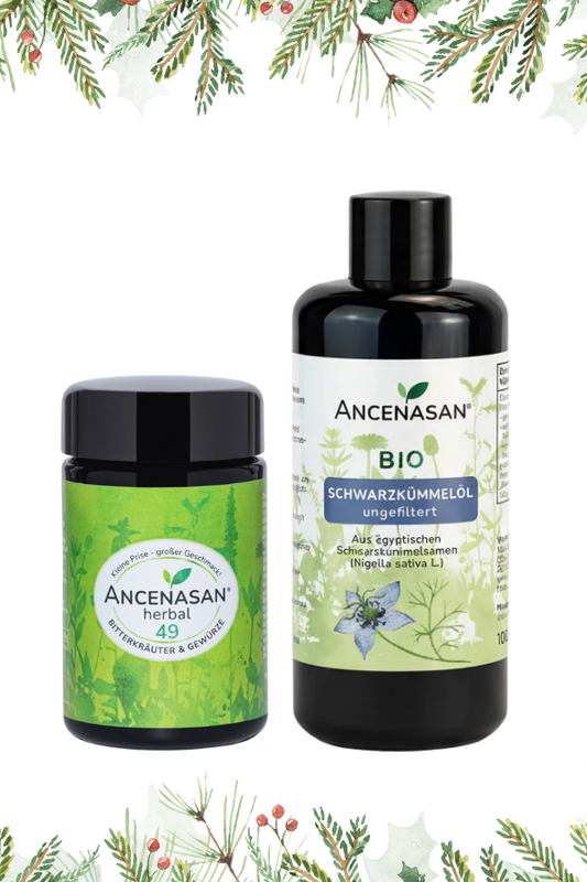 Weihnachts-Set ANCENASAN® herbal (40g) + Schwarzkümmelöl