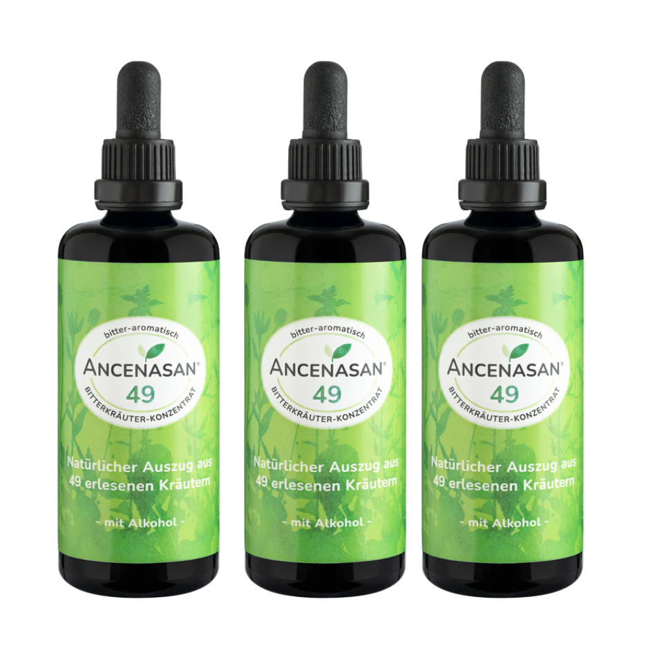 ANCENASAN 49 Bitterkräuter-Konzentrat (mit Alkohol) — 100 ml × 3