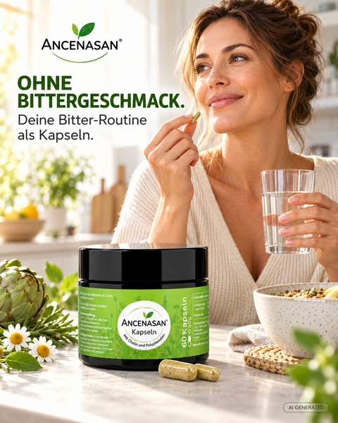 ANCENASAN® 49 Bitterkräuter Kapseln mit Cholin – Produkt und Anwendung 7