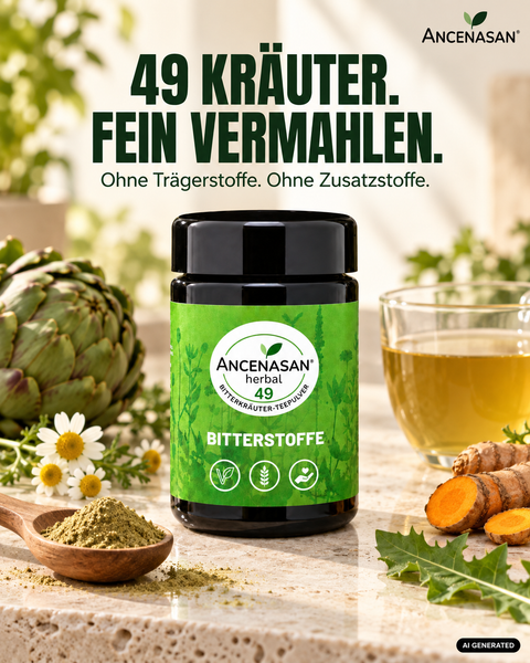 ANCENASAN® 49 Bitterkräuter-Teepulver – Info 06 Zutaten