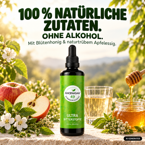 ANCENASAN® Konzentrat ULTRA – natürliche Zutaten mit Blütenhonig und naturtrübem Apfelessig