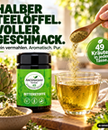 ANCENASAN® 49 Bitterkräuter-Teepulver – Teelöffel Pulver, 49 Kräuter in jeder Tasse