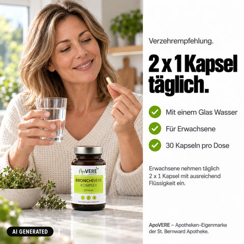 BRONCHIVERE KOMPLEX Person Verzehrempfehlung Pullover (KI-generiertes Bild)