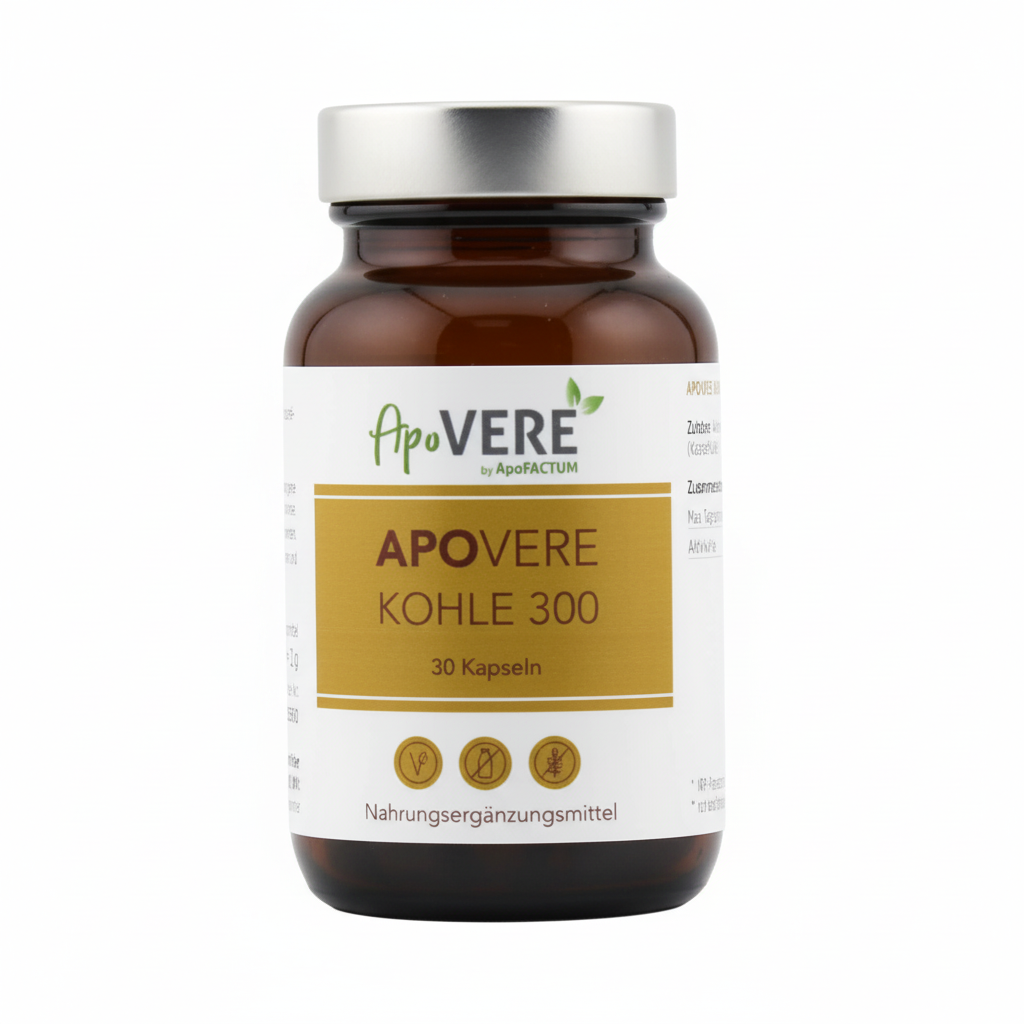 ApoVERE Kohle Produktfoto mit weißem Hintergrund